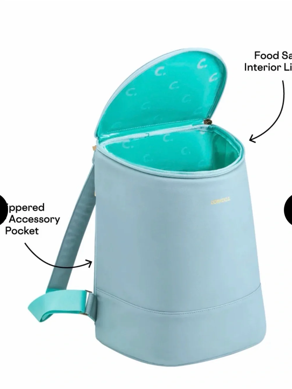 Corkcicle Light Aqua Blue Insulated Cooler Backpack